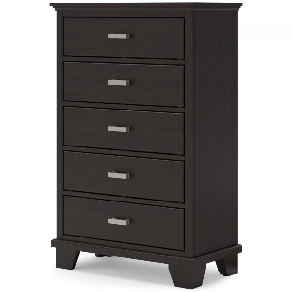 Picture of COVETOWN BROWN 5-DRAWER CHEST